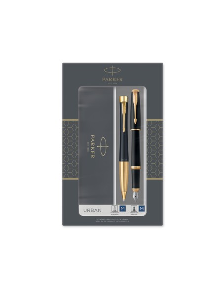 Juego parker im urban duo gt boligrafo pluma color negro Juego parker im urban duo gt boligrafo pluma color negro