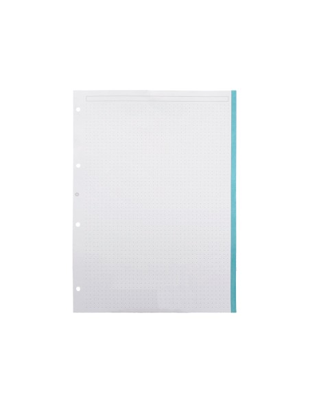 Recambio liderpapel antartik dots a4 100 hojas 90g m2 rayado puntos 4 taladros bandas de 5 colores