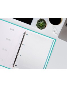 Recambio liderpapel antartik dots a4 100 hojas 90g m2 rayado puntos 4 taladros bandas de 5 colores