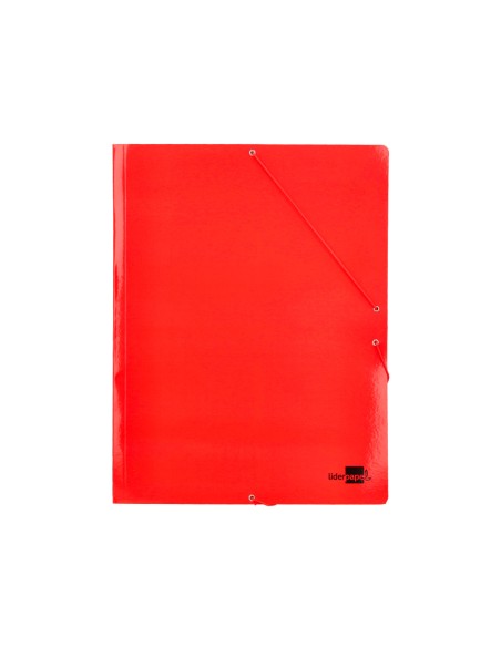 Carpeta liderpapel gomas din a3 3 solapas carton plastificado 800 gr colores surtidos