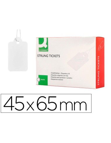 Etiquetas colgantes q connect 45x65 mm caja de 400 unidades