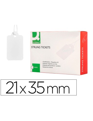 Etiquetas colgantes q connect 21x35 mm caja de 500 unidades