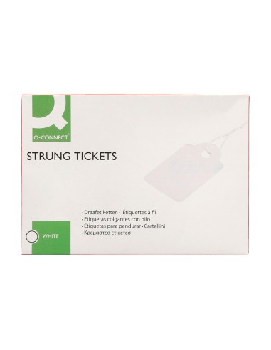 Etiquetas colgantes q connect 21x35 mm caja de 500 unidades