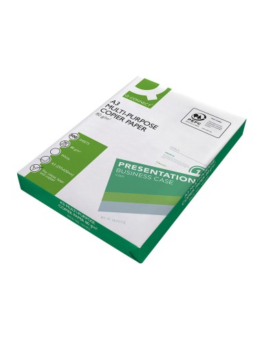 Papel fotocopiadora q connect economy din a3 80 gramos paquete de 500 hojas