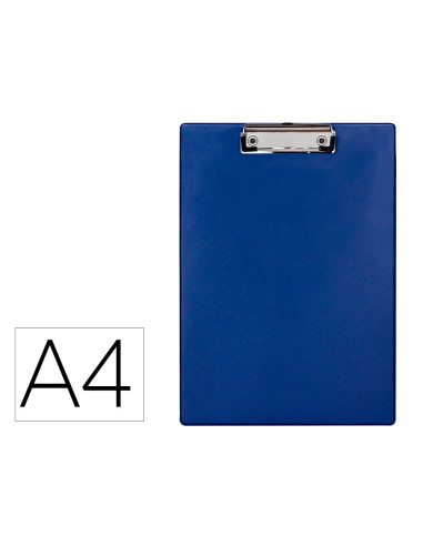 Portanotas q connect plastico 50 reciclado din a4 azul grosor 21 mm