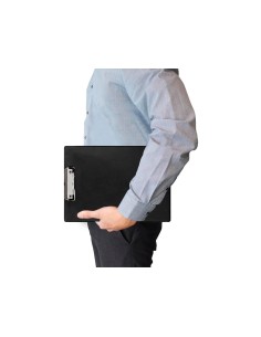 Portanotas q connect plastico 50 reciclado din a4 negro grosor 21 mm