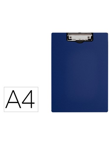 Carpeta q connect miniclip superior din a4 plastico 50 reciclado azul grosor 21 mm