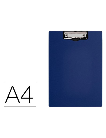 Carpeta q connect miniclip superior din a4 plastico 50 reciclado azul grosor 21 mm