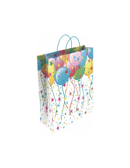 Bolsa para regalo basika papel estucado 160 gr todo ano con asa retorcida tamano m 2712x37 cm