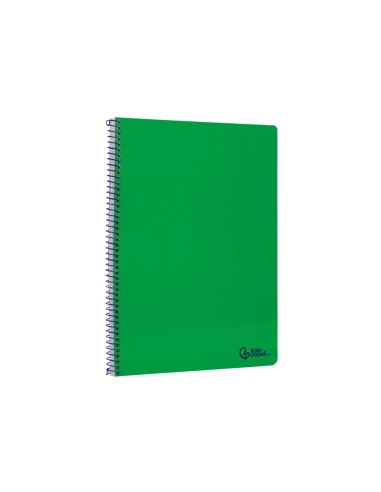 Cuaderno espiral liderpapel din a4 smart tapa blanda 80h 75gr cuadro 4mm con margen color verde