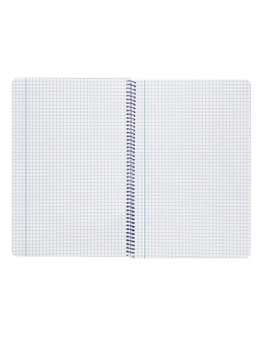 Cuaderno espiral liderpapel din a4 smart tapa blanda 80h 75gr cuadro 4mm con margen color verde