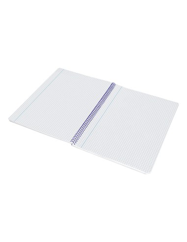 Cuaderno espiral liderpapel din a4 smart tapa blanda 80h 75gr cuadro 4mm con margen color verde