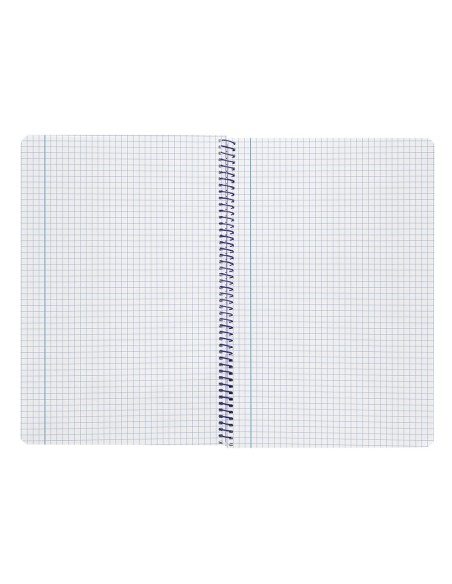 Cuaderno espiral liderpapel din a4 smart tapa blanda 80h 75gr cuadro 4mm con margen color amarillo