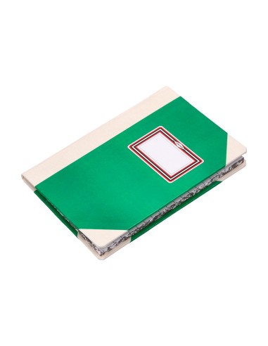 Libro cartone cosido fernandes flecha din a6 rayado horizontal 50 hojas 100 gr verde