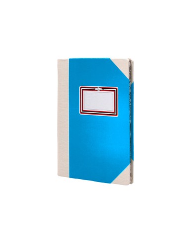 Libro cartone cosido fernandes flecha din a6 rayado horizontal 50 hojas 100 gr azul
