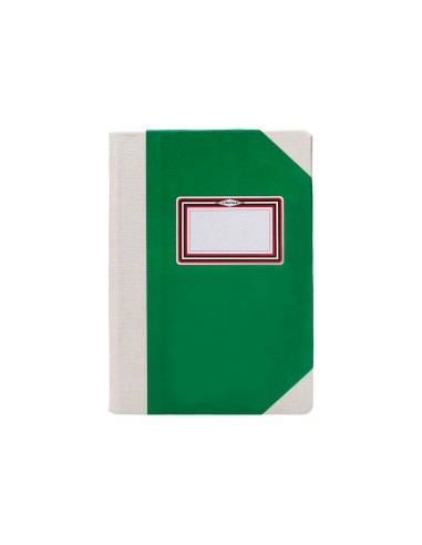 Libro cartone cosido fernandes flecha din a5 rayado horizontal 50 hojas 100 gr verde