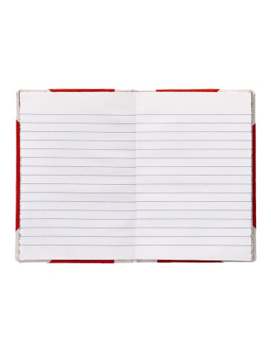 Libro cartone cosido fernandes flecha din a5 rayado horizontal 50 hojas 100 gr rojo