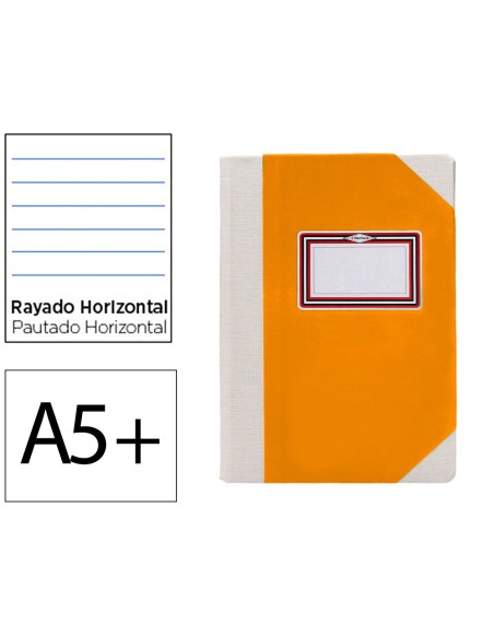 Libro cartone cosido fernandes flecha din a5 rayado horizontal 50 hojas 100 gr naranja Libro cartone cosido fernandes flecha din a5 rayado horizontal 50 hojas 100 gr naranja