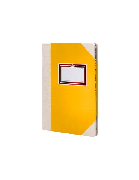 Libro cartone cosido fernandes flecha din a5 rayado horizontal 50 hojas 100 gr amarillo