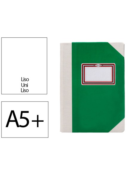 Libro cartone cosido fernandes flecha din a5 liso 50 hojas 100 gr verde Libro cartone cosido fernandes flecha din a5 liso 50 hojas 100 gr verde