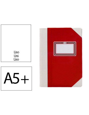 Libro cartone cosido fernandes flecha din a5 liso 50 hojas 100 gr rojo