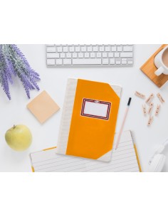Libro cartone cosido fernandes flecha din a4 rayado horizontal 50 hojas 100 gr naranja