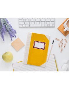 Libro cartone cosido fernandes flecha din a4 rayado horizontal 50 hojas 100 gr amarillo