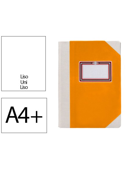 Libro cartone cosido fernandes flecha din a4 liso 50 hojas 100 gr naranja Libro cartone cosido fernandes flecha din a4 liso 50 hojas 100 gr naranja