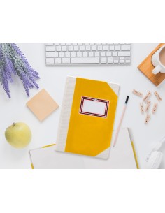 Libro cartone cosido fernandes flecha din a4 liso 50 hojas 100 gr amarillo