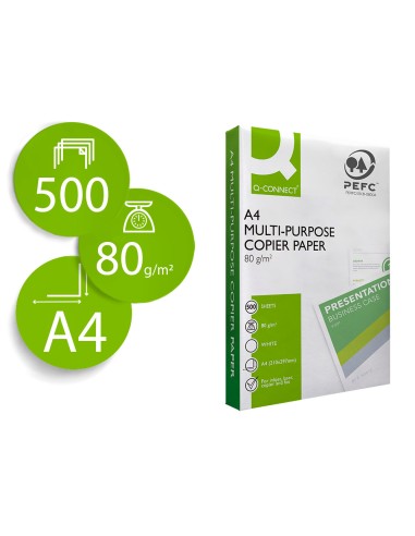 Papel fotocopiadora q connect economy din a4 80 gramos paquete de 500 hojas