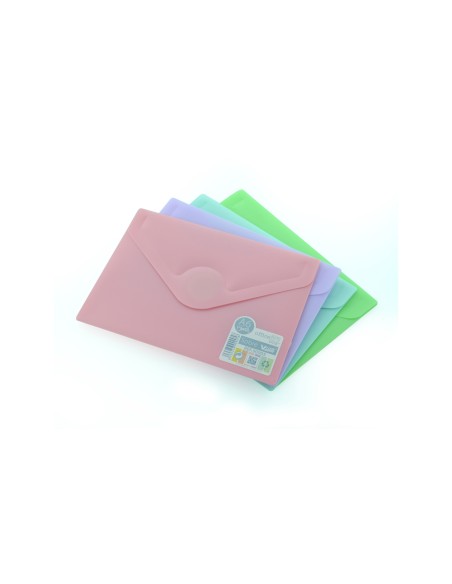 Carpeta office box dossier v lock din a6 cierre velcro colores pastel surtidos
