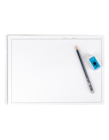 Bloc dibujo liderpapel lineal vanguardia 230x325mm 20 hojas 130g m2 con recuadro perforado