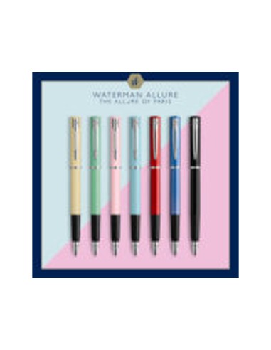 Pluma waterman allure pastel expositor de 20 unidades 4 colores pastel surtidos