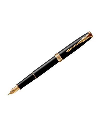 Pluma parker sonnet negro gt en set de regalo tarjetero