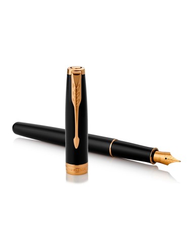 Pluma parker sonnet negro gt en set de regalo tarjetero