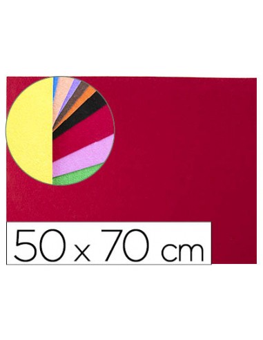 Goma eva liderpapel 50x70cm 60g m2 espesor 2mm textura toalla rojo