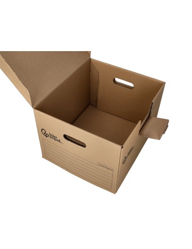 Cajon contenedor liderpapel carton manual para 3 cajas archivo def folio 3 archivadores a z 387x333x260mm