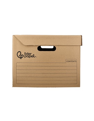 Cajon contenedor liderpapel carton manual para 5 cajas archivo def folio 6 archivadores a z 540x410x300mm