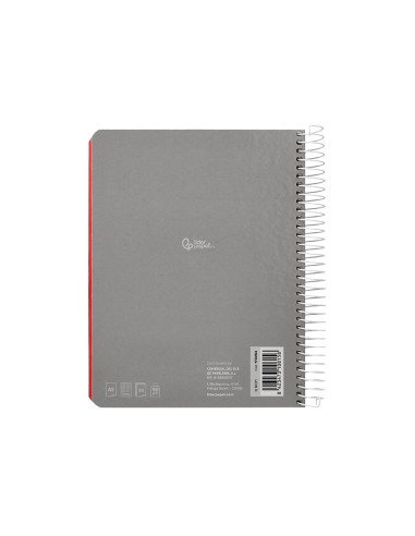 Cuaderno espiral liderpapel a5 micro witty tapa dura 120h 90gr horizontal 8mm 5 bandas 6 taladros colores surtidos