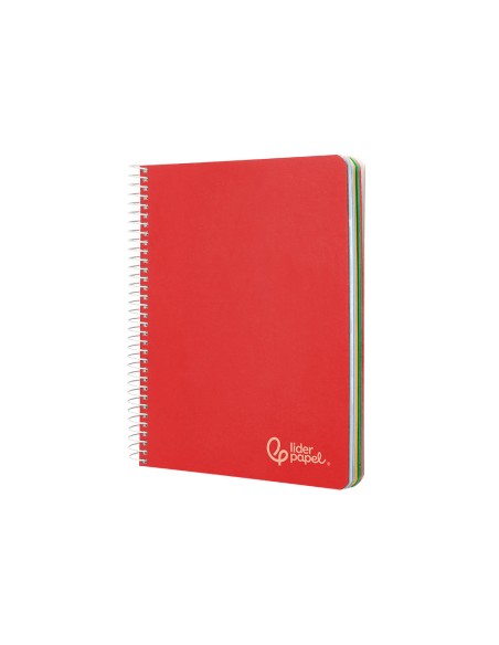 Cuaderno espiral liderpapel a5 micro witty tapa dura 120h 90gr horizontal 8mm 5 bandas 6 taladros colores surtidos