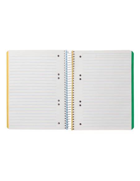 Cuaderno espiral liderpapel a5 micro witty tapa dura 120h 90gr horizontal 8mm 5 bandas 6 taladros colores surtidos