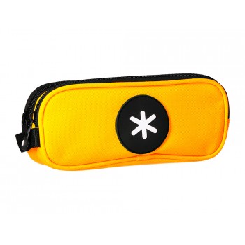 Bolso escolar portatodo antartik doble cremallera color mostaza 210x60x80 mm