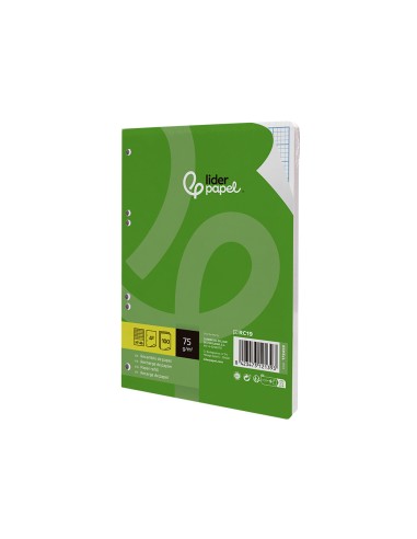 Recambio liderpapel din a5 100 hojas 75 gr rayado n 46 6 taladros