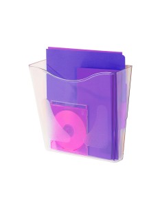 Expositor mural archivo 2000 poliestireno 100 reciclable 1 compartimento din a4 vertical transparente
