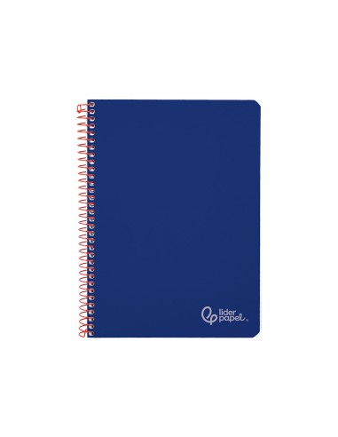 Cuaderno espiral liderpapel din a5 witty tapa dura 80h 90gr cuadro 4mm con margen color azul marino