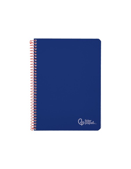 Cuaderno espiral liderpapel din a5 witty tapa dura 80h 90gr cuadro 4mm con margen color azul marino