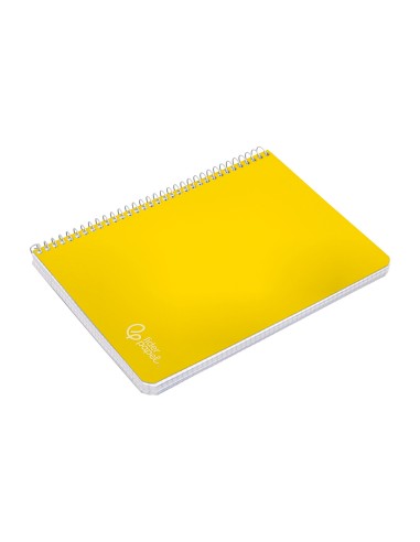 Cuaderno espiral liderpapel din a5 witty tapa dura 80h 90gr cuadro 4mm con margen color amarillo