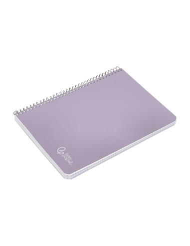 Cuaderno espiral liderpapel din a5 witty tapa dura 80h 90gr cuadro 4mm con margen color violeta