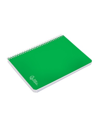 Cuaderno espiral liderpapel din a5 witty tapa dura 80h 90gr cuadro 4mm con margen color verde