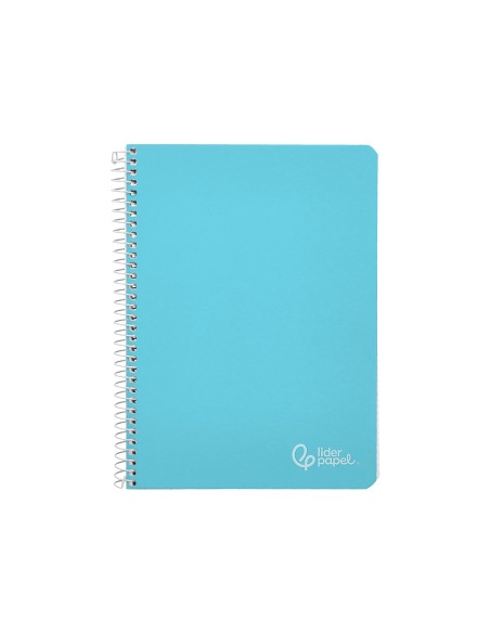 Cuaderno espiral liderpapel din a5 witty tapa dura 80h 90gr cuadro 4mm con margen color azul